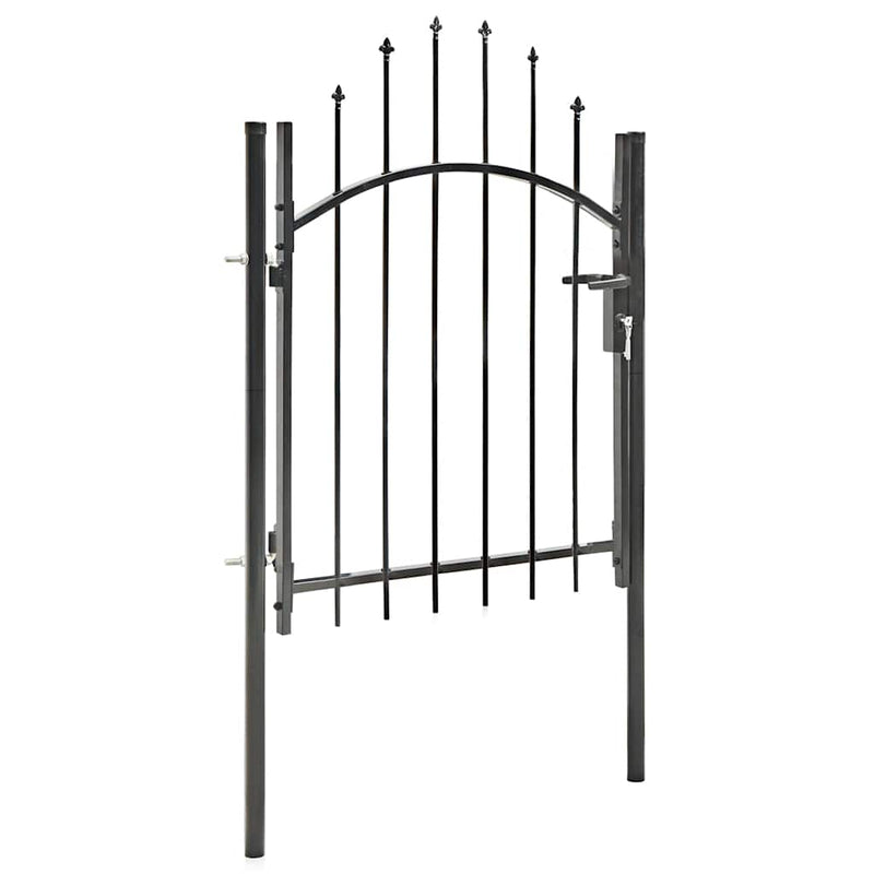 Vidaxl poort 1x1,5 m staal zwart