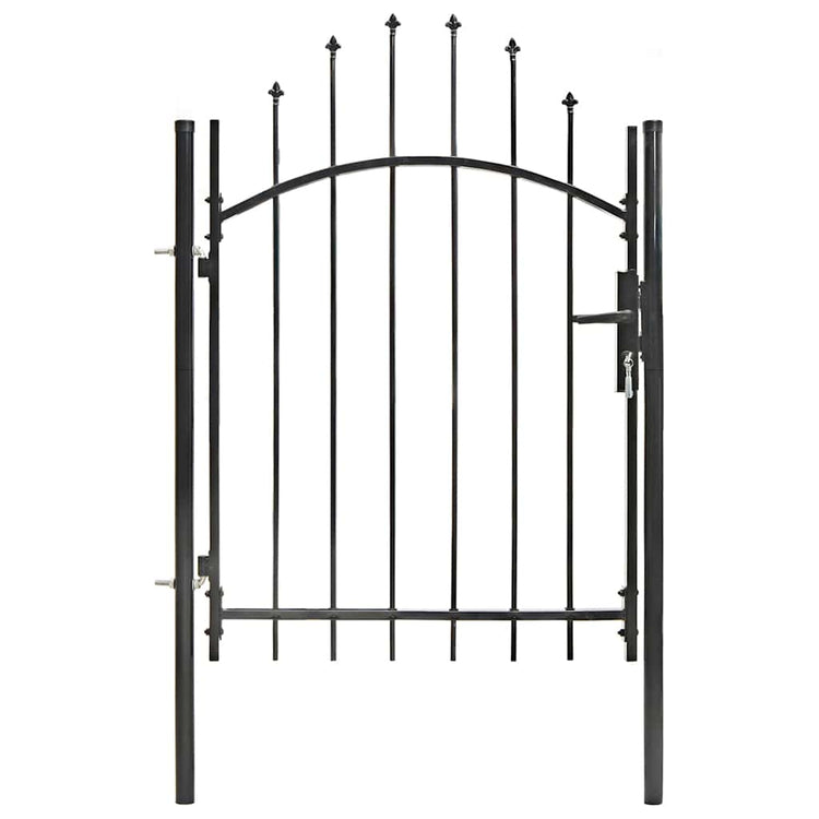 Vidaxl tuinpoort woerden staal 1x1m zwart