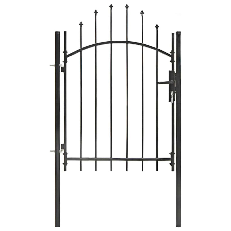 Vidaxl tuinpoort woerden staal 1x1,25 m zwart