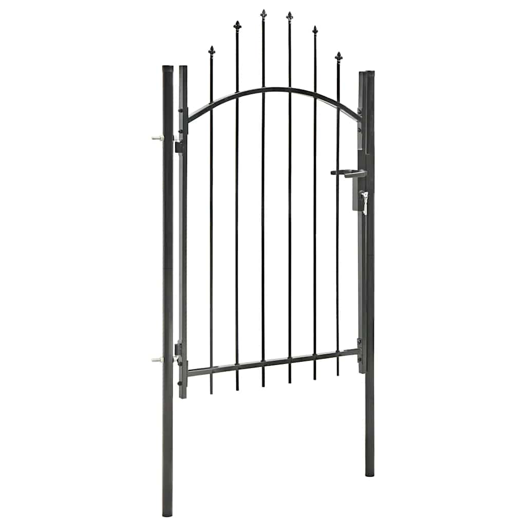 Vidaxl tuinpoort woerden staal 1x1,5 m zwart