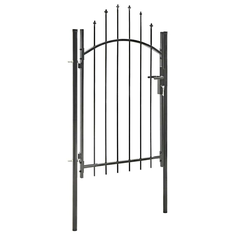 Vidaxl tuinpoort woerden staal 1x1,5 m zwart