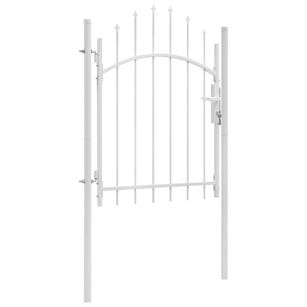Vidaxl tuinpoort woerden staal 1x1,25 m wit