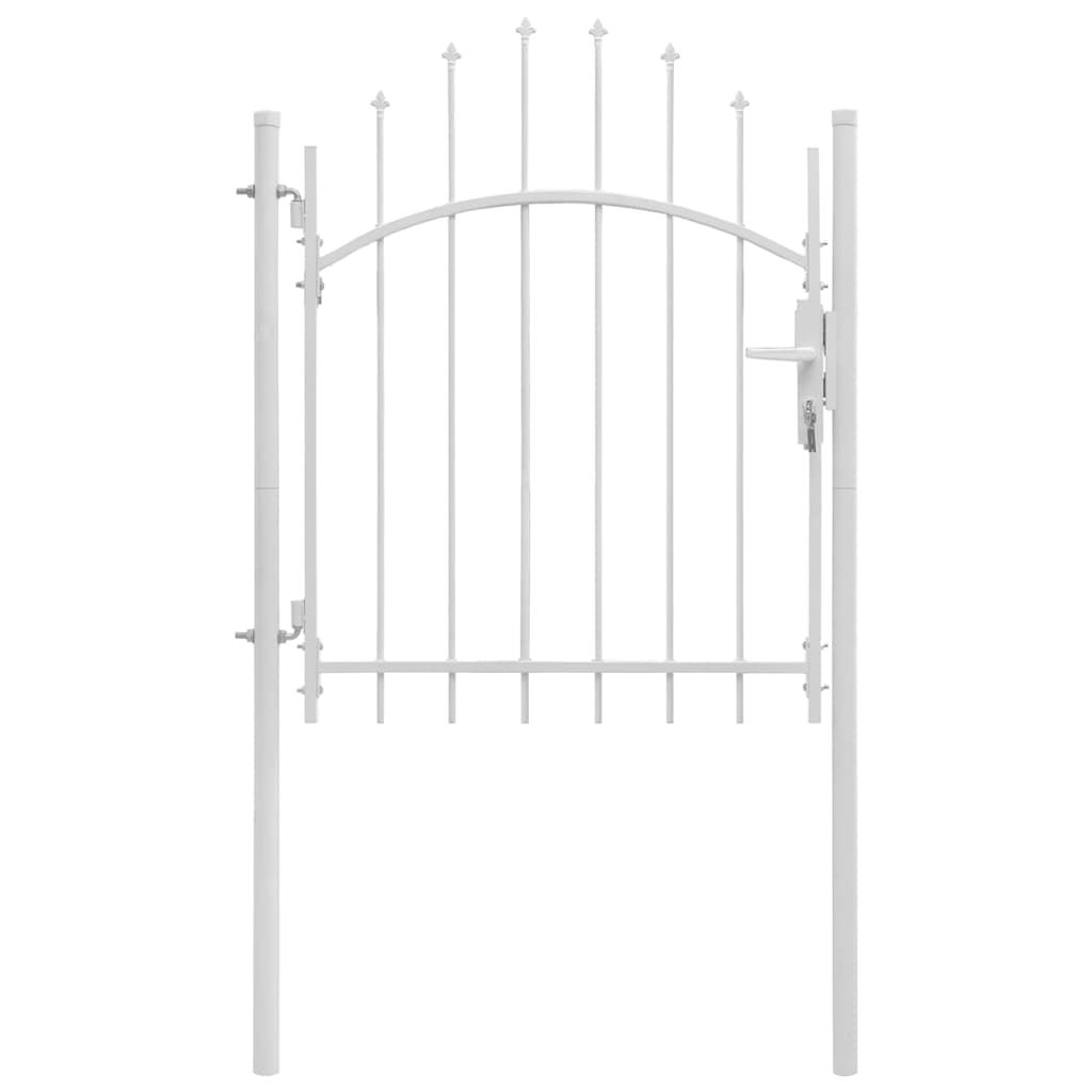 Vidaxl tuinpoort woerden staal 1x1,25 m wit