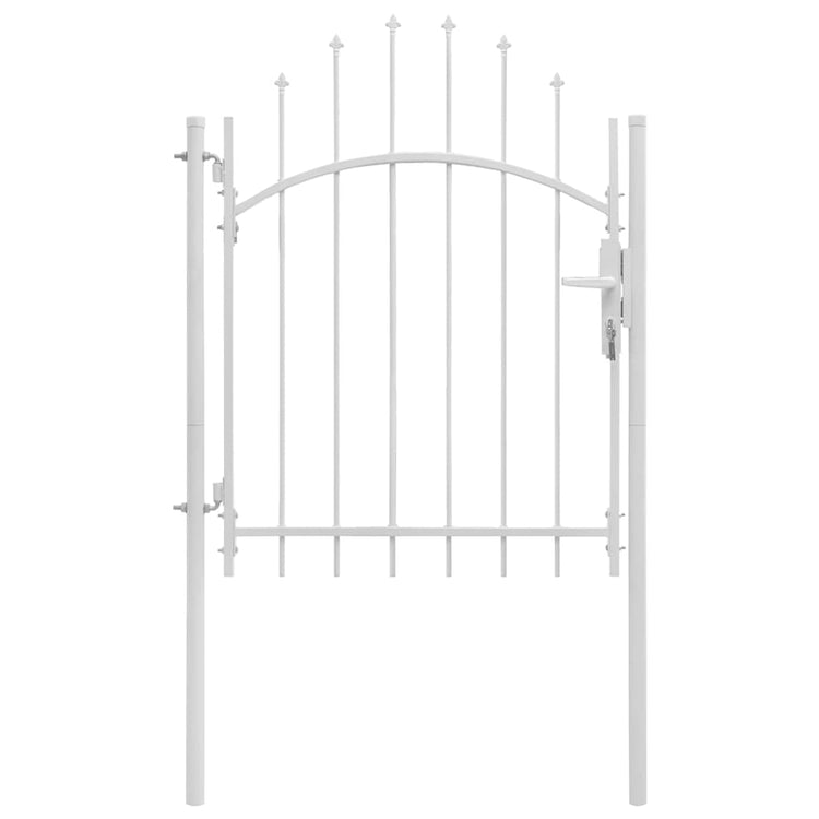 Vidaxl tuinpoort woerden staal 1x1,5m wit