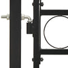 VidaXL Poort met gebogen bovenkant dubbel 400x125 cm staal zwart