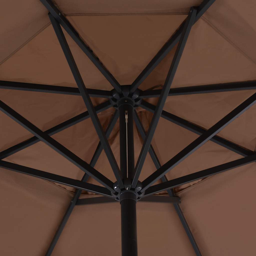 Vidaxl parasol met aluminium paal 500 cm taupe
