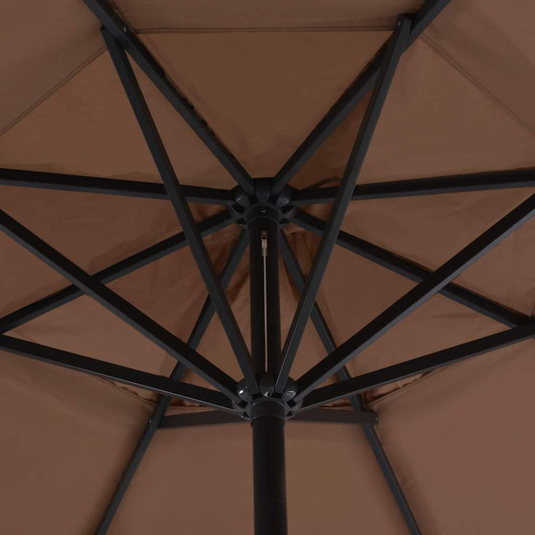 Vidaxl parasol met aluminium paal 500 cm taupe