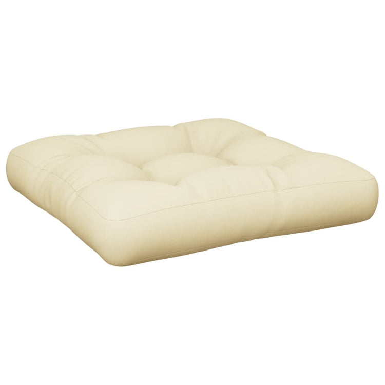 VidaXL Palletkussen 58x58x10 cm stof zandkleurig