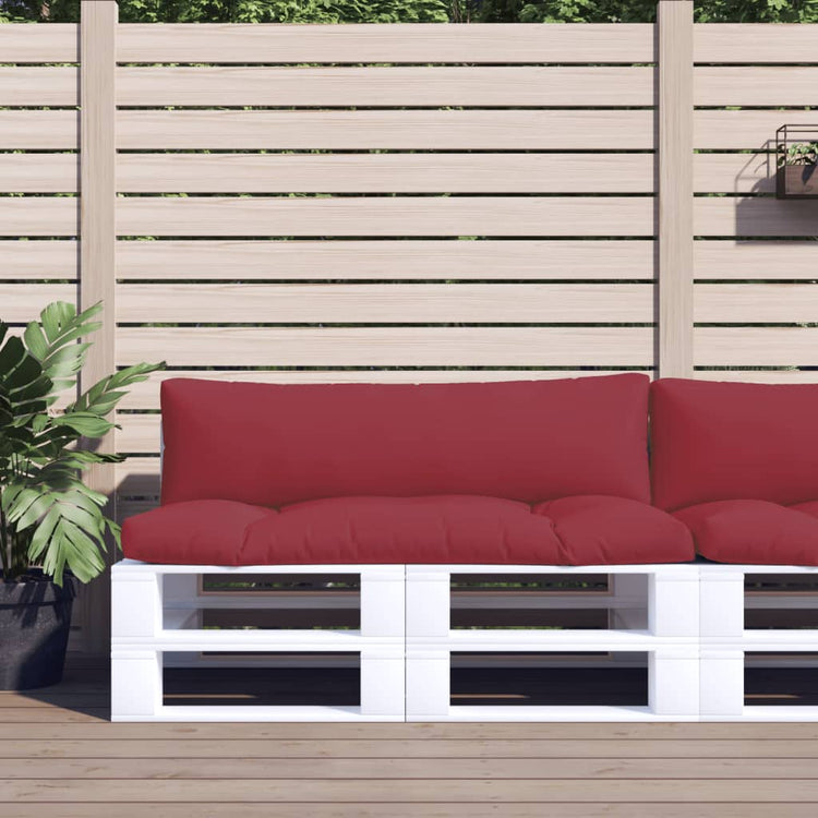 VidaXL Palletkussens 2 st stof rood