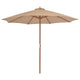 Vidaxl parasol met houten paal 300 cm taupe