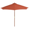 Vidaxl parasol met houten paal 300 cm terracotta