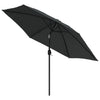 Vidaxl parasol met metalen paal 300 cm antraciet