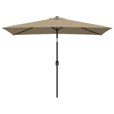 Vidaxl parasol met metalen paal 300x200 cm taupe