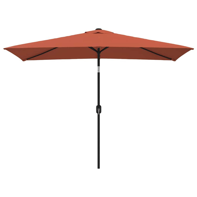 Vidaxl parasol met metalen paal 300x200 cm terracotta