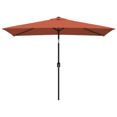 Vidaxl parasol met metalen paal 300x200 cm terracotta
