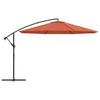 Vidaxl zweefparasol met aluminium paal 350 cm terracottakleurig