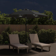 Vidaxl parasol met led-verlichting en stalen paal 300 cm antraciet - afbeelding 3
