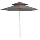 Vidaxl parasol dubbeldekker met houten paal 270 cm antraciet