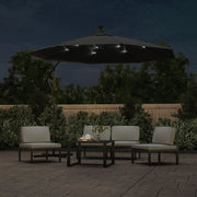 Vidaxl zweefparasol met led-verlichting stalen paal 300 cm antraciet - afbeelding 3