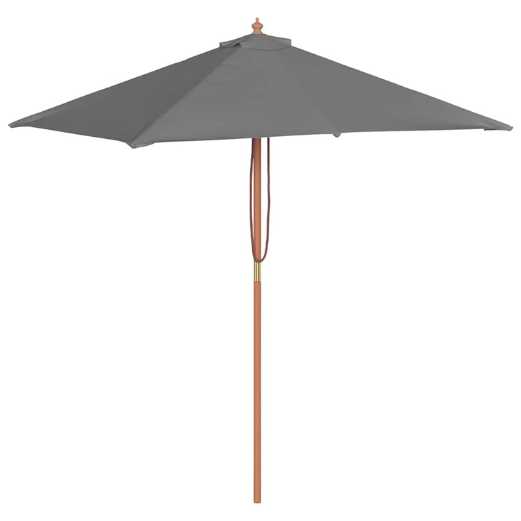 Vidaxl parasol met houten paal 150x200 cm antraciet