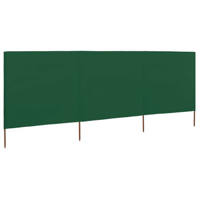 Vidaxl windscherm 3-panelen 400x120 cm stof groen