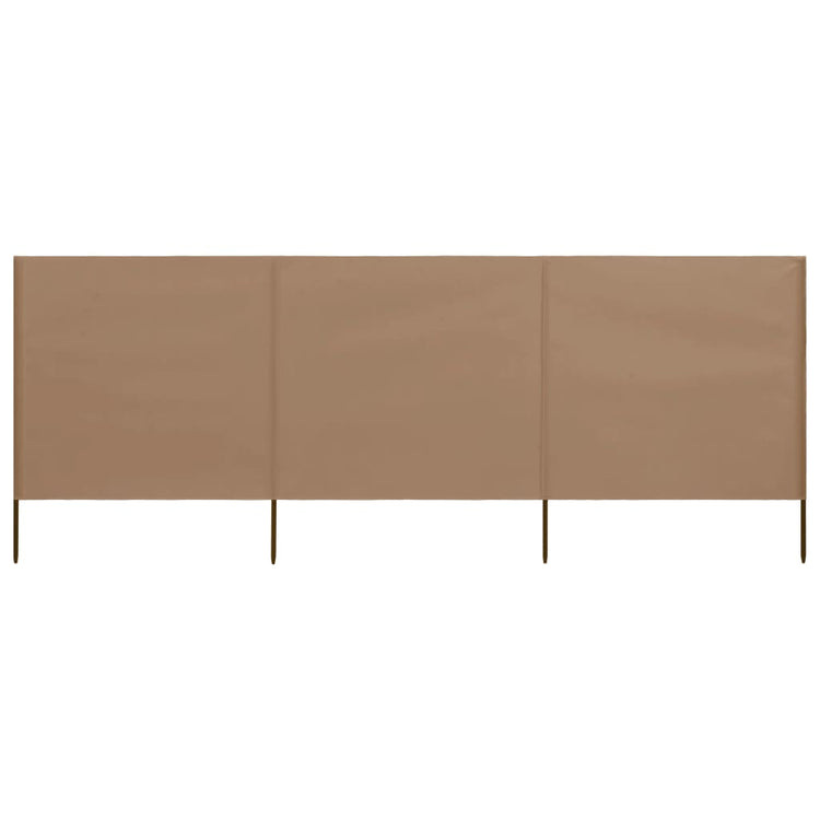 Vidaxl windscherm 3-panelen 400x120 cm stof taupe