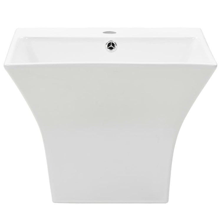 Vidaxl wasbak wandgemonteerd 500x450x410 mm keramiek wit