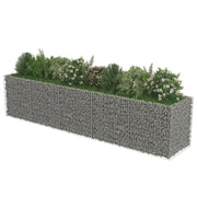 VidaXL Gabion plantenbak verhoogd 450x90x100 cm gegalvaniseerd staal - afbeelding 3
