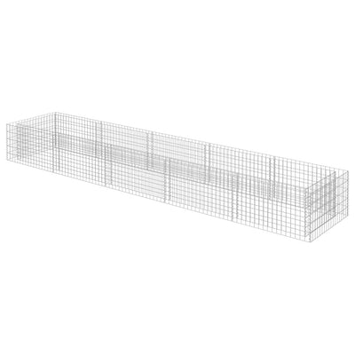 Vidaxl gabion plantenbak verhoogd 450x90x50 cm gegalvaniseerd staal