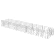 Vidaxl gabion plantenbak verhoogd 450x90x50 cm gegalvaniseerd staal - afbeelding 3