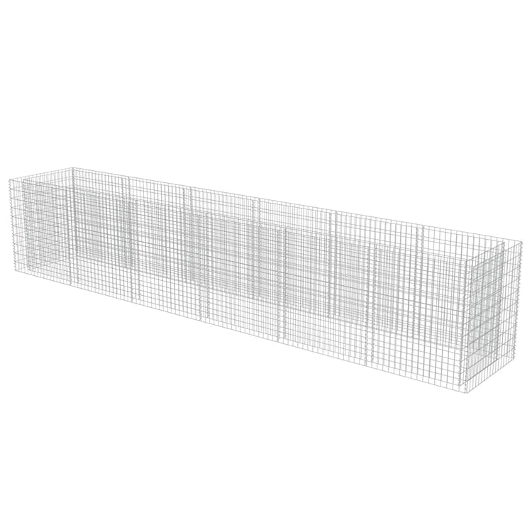 VidaXL Gabion plantenbak verhoogd 540x90x100 cm gegalvaniseerd staal