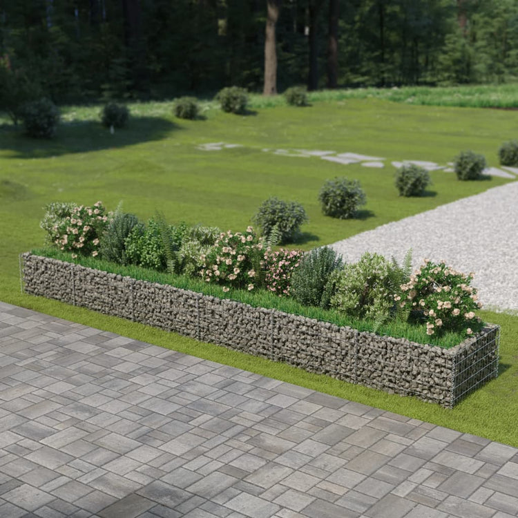 VidaXL Gabion plantenbak verhoogd 540x90x50 cm gegalvaniseerd staal