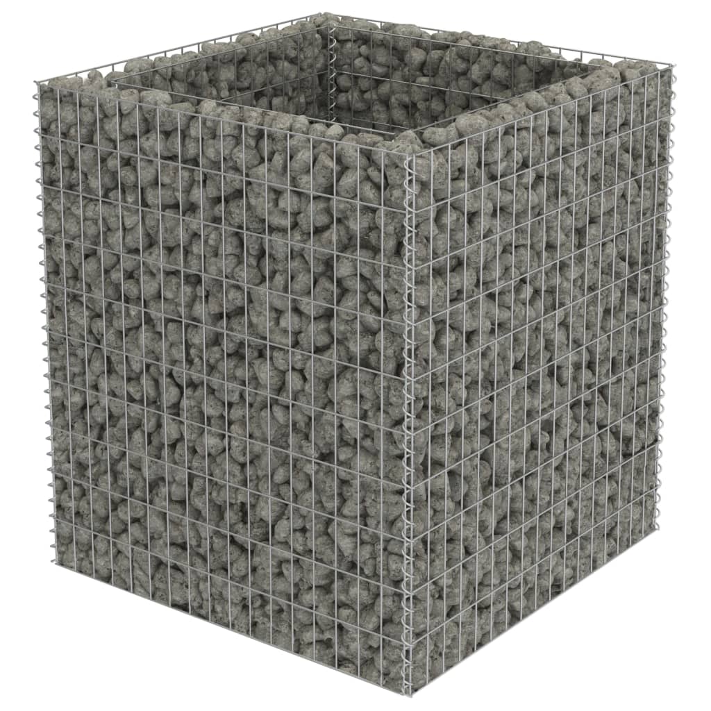 VidaXL Gabion plantenbak verhoogd 90x90x100 cm gegalvaniseerd staal