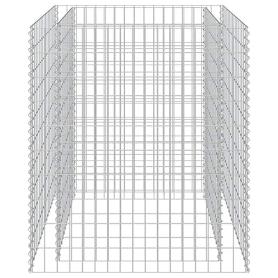 Vidaxl gabion plantenbak verhoogd 90x90x100 cm gegalvaniseerd staal