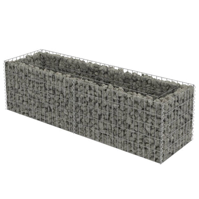 Vidaxl gabion plantenbak verhoogd 180x50x50 cm gegalvaniseerd staal