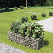 Vidaxl gabion plantenbak verhoogd 180x50x50 cm gegalvaniseerd staal - afbeelding 1
