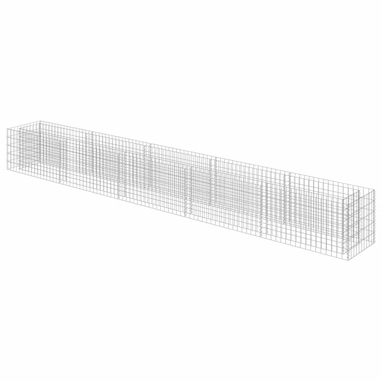 Vidaxl gabion plantenbak verhoogd 450x50x50 cm gegalvaniseerd staal