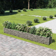 Vidaxl gabion plantenbak verhoogd 450x50x50 cm gegalvaniseerd staal - afbeelding 1