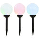 Vidaxl led-solarlampen rond 20 cm rgb 3 st