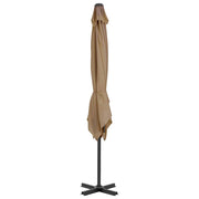 Vidaxl zweefparasol met aluminium paal 250x250 cm taupe - afbeelding 3