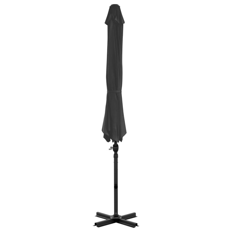 Vidaxl zweefparasol met aluminium paal 300 cm antracietkleurig