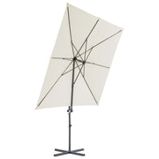 Vidaxl zweefparasol met stalen paal 250x250 cm zandkleurig - afbeelding 3