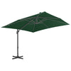 Vidaxl zweefparasol met aluminium paal 400x300 cm groen