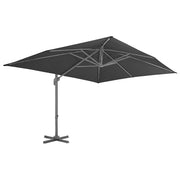 Vidaxl zwevende parasol met aluminium paal 400x300 cm antraciet - afbeelding 2