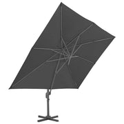 Vidaxl zwevende parasol met aluminium paal 400x300 cm antraciet - afbeelding 3