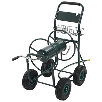 Vidaxl tuinslangtrolley met 1 2 slangkoppeling 75 m staal