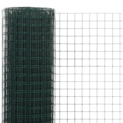 Vidaxl kippengaas 10x1,5 m staal met pvc coating groen - afbeelding 3