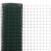 Vidaxl kippengaas 10x1,5 m staal met pvc coating groen - afbeelding 3