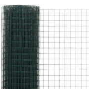 Vidaxl kippengaas 25x0,5 m staal met pvc coating groen - afbeelding 3