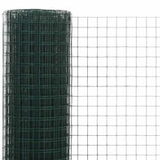 Vidaxl kippengaas 25x0,5 m staal met pvc coating groen - afbeelding 3